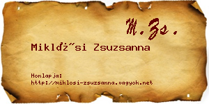 Miklósi Zsuzsanna névjegykártya